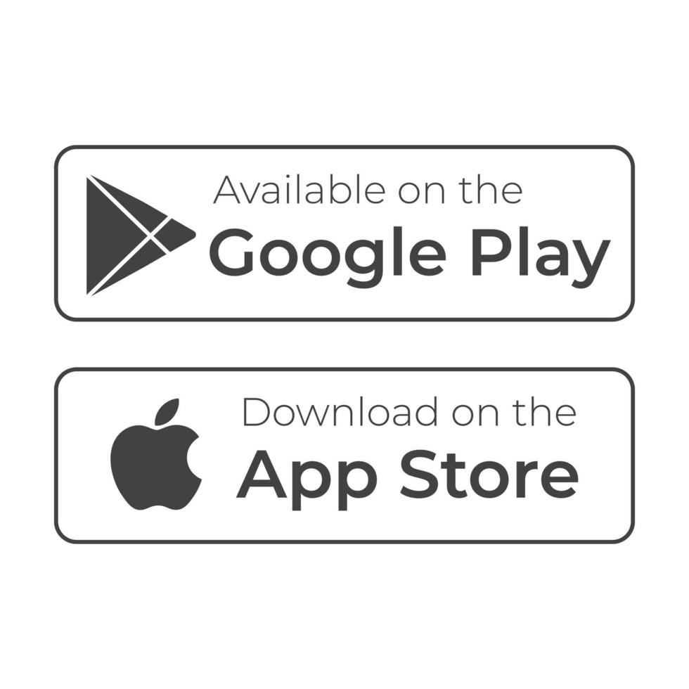 Download On The App Store And Get It On Google Play Button Icons Free Vector